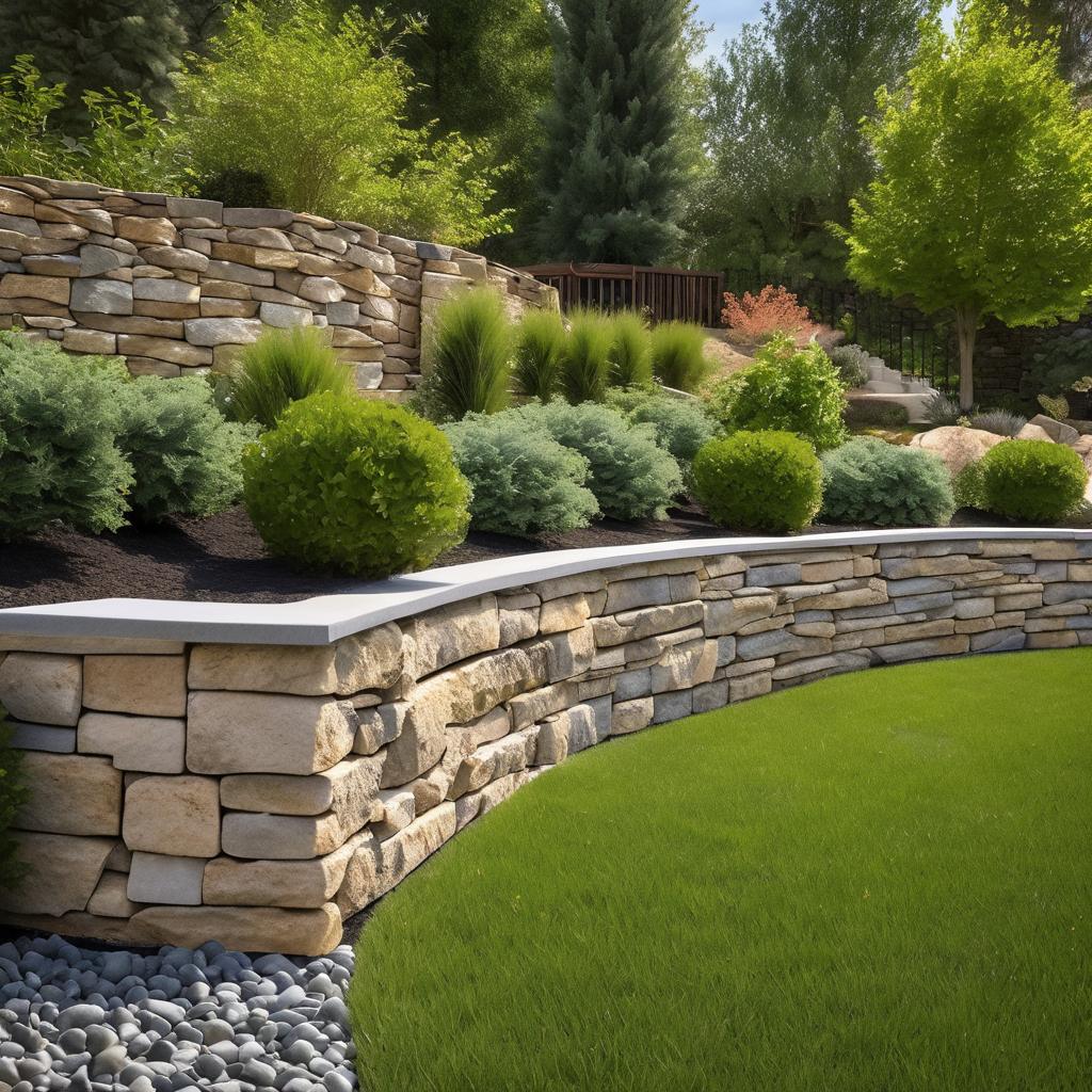 Professional stone masonry and retaining wall